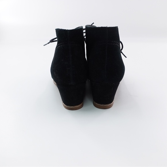 Bjorndal Rachel Wedge Heel Chukka Booties Sz 9 Lace Up Black Suede - Picture 4 of 11